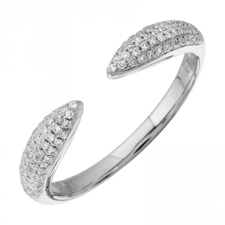 Triple Row Diamond Claw Ring