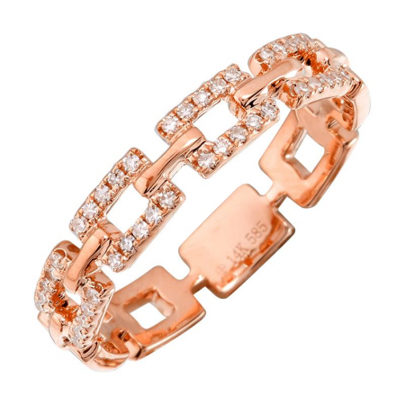 Gold Link Diamond Ring