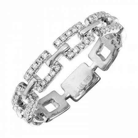 Gold Link Diamond Ring