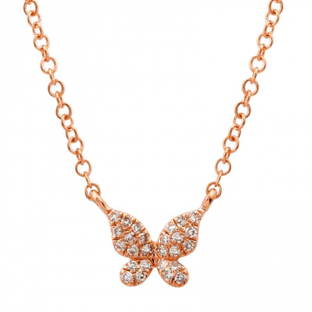 Diamond Butterfly Necklace