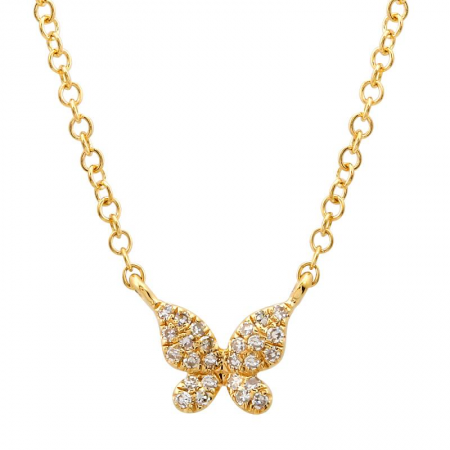 Diamond Butterfly Necklace