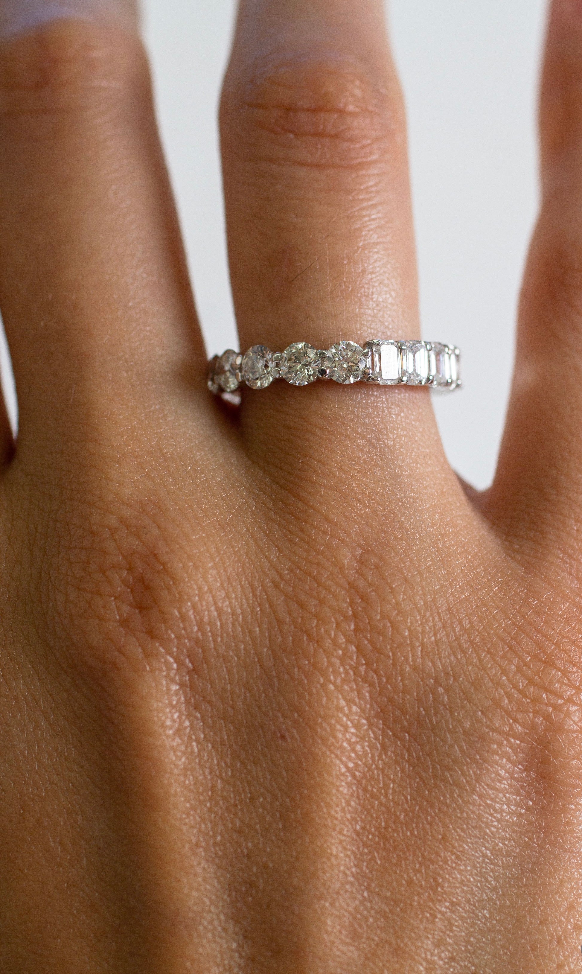 Nogama Half and Half Diamond Eternity Band