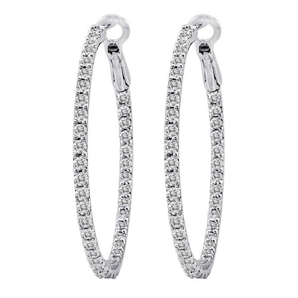 Nogama Collection 2.25-Inch Diamond Hoops