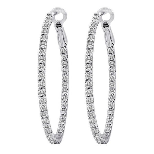 Nogama Collection 2.25-Inch Diamond Hoops