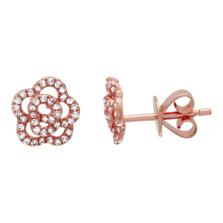 Diamond Flower Earrings