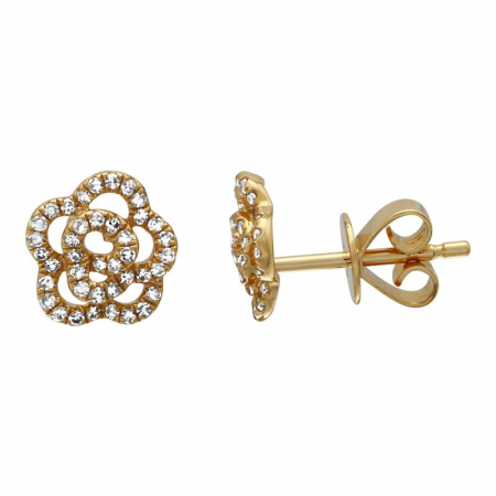 Diamond Flower Earrings