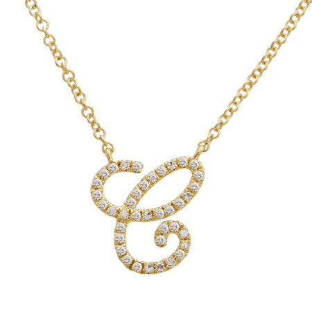 Diamond Initial Necklace