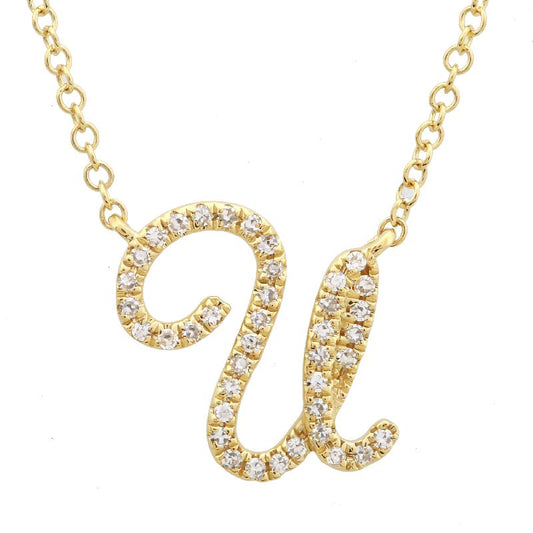 Diamond Initial Necklace