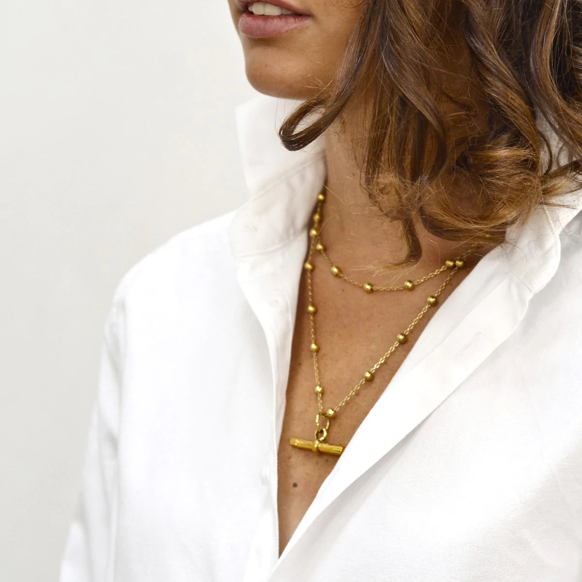 CXC layer necklace