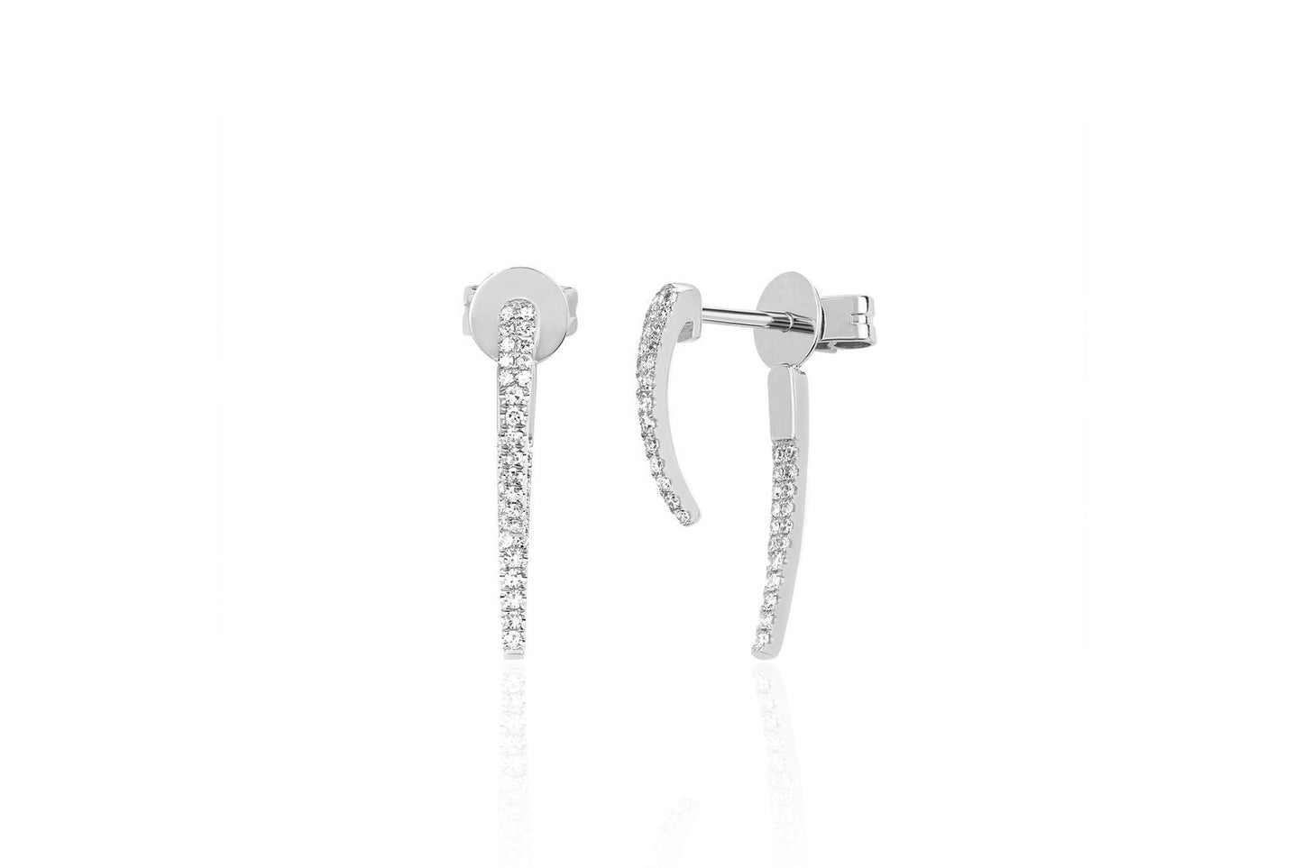 EF Collection Diamond Hook Earrings