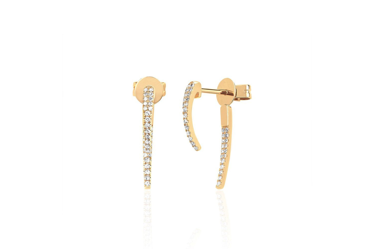 EF Collection Diamond Hook Earrings