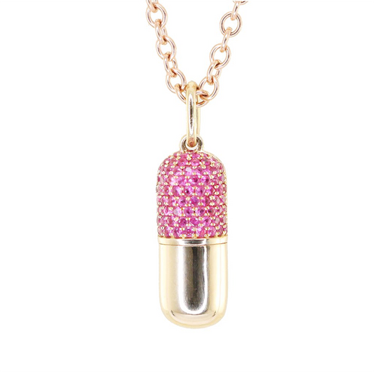 Luna Skye Happy Pill Ruby Necklace