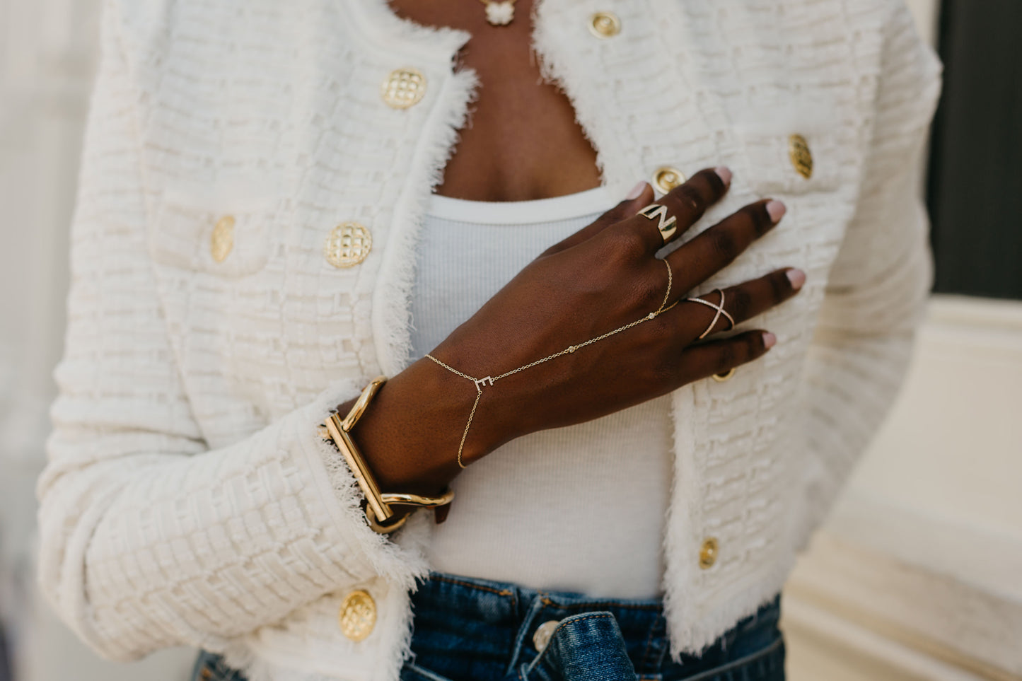 Nogama Initial Ring Bracelet