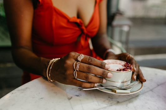 Rose Gold & Diamond Baguette Leaf Ring