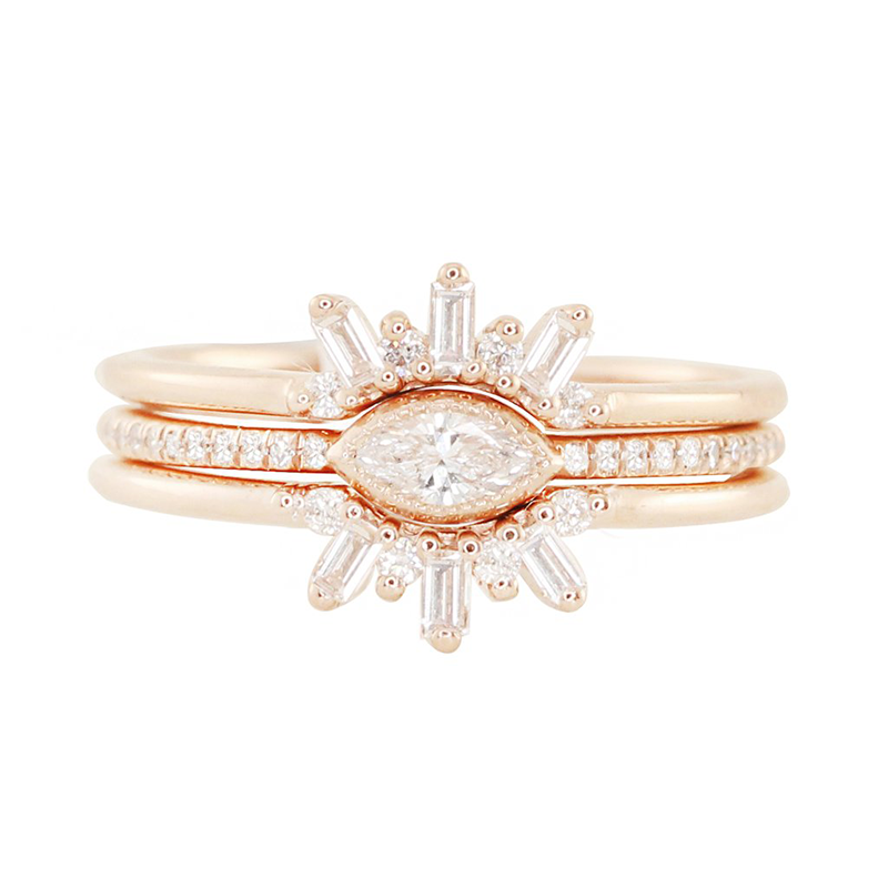 Luna Skye Marquise Diamond Ring Set
