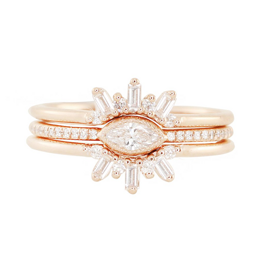 Luna Skye Marquise Diamond Ring Set