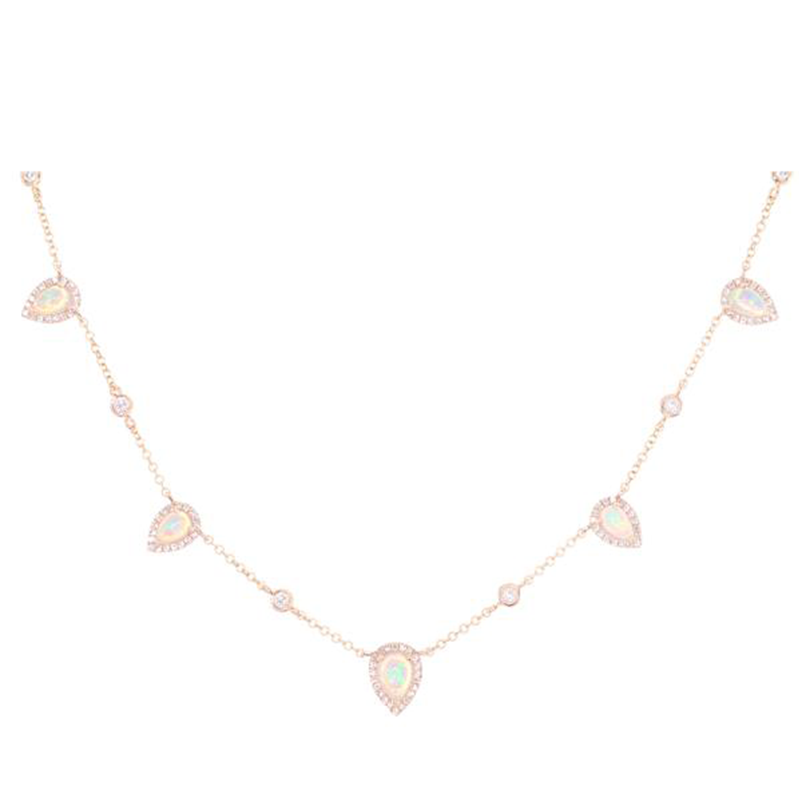 Luna Skye Teardrop Moonstone Choker Necklace
