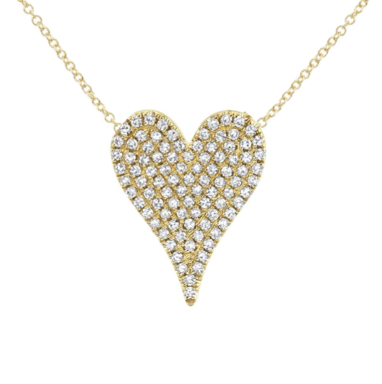 Diamond Pave Heart Necklace