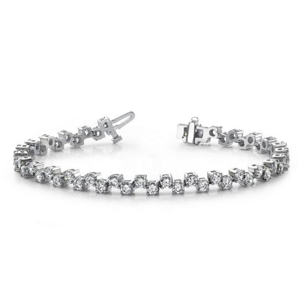 Zig Zag Diamond Tennis Bracelet
