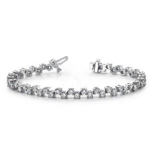 Zig Zag Diamond Tennis Bracelet