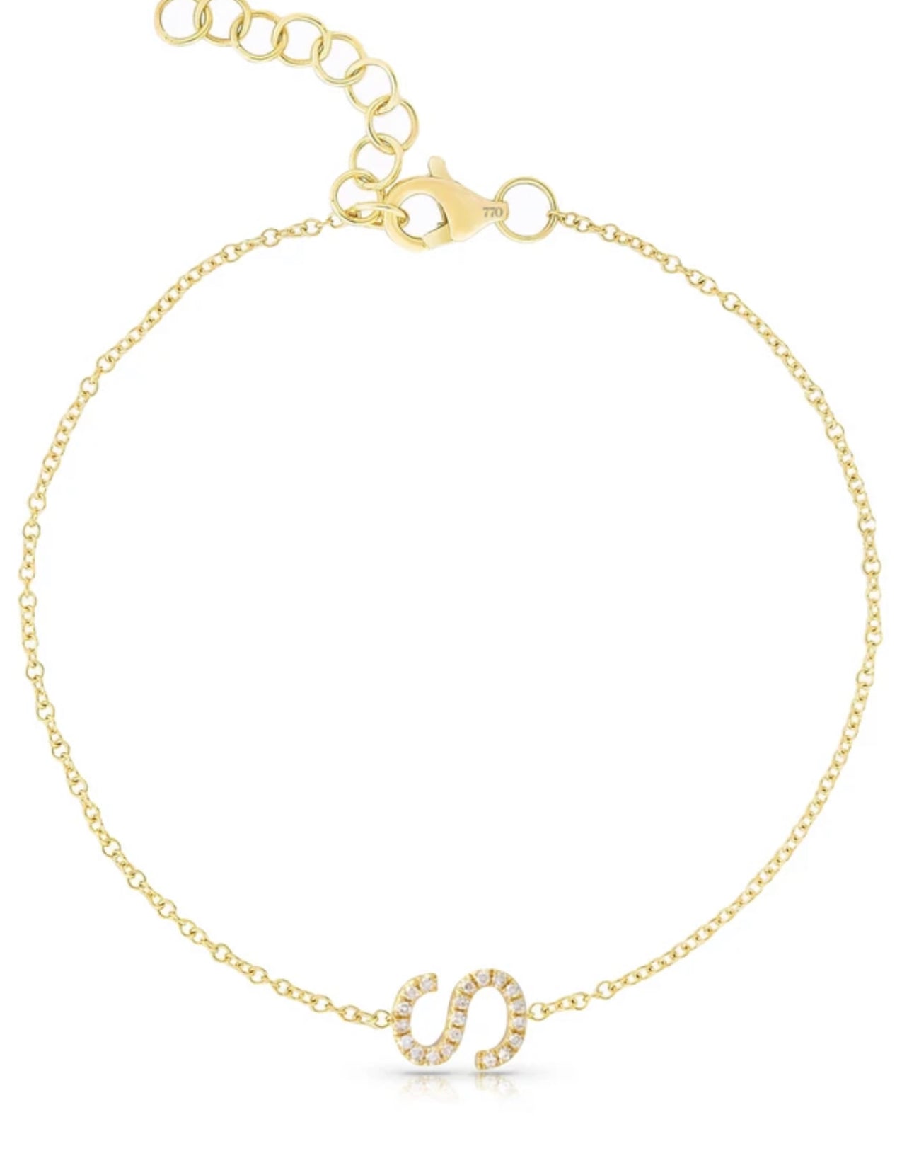 Diamond Initial Bracelet