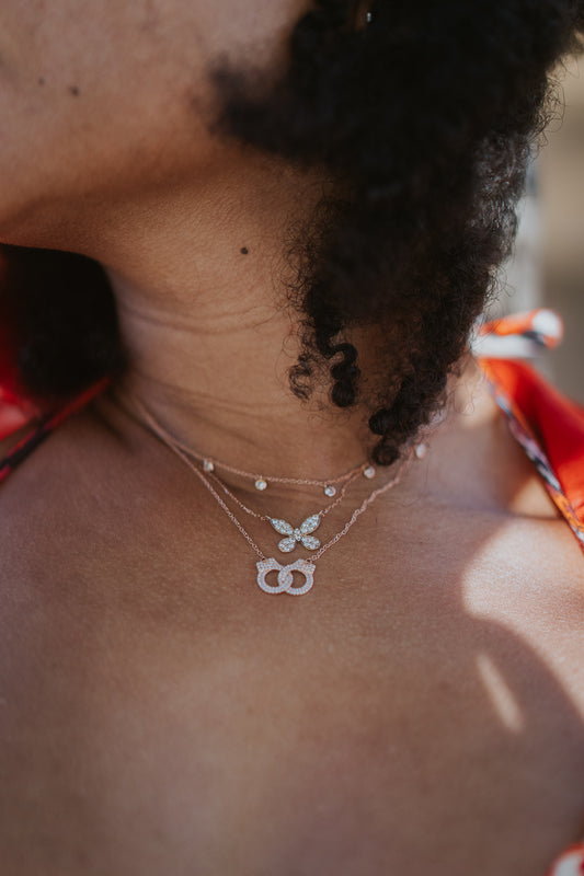 Diamond Butterfly Necklace