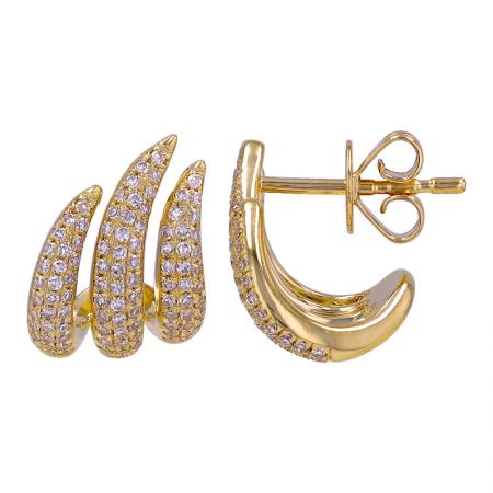 Diamond Claw Stud Earrings
