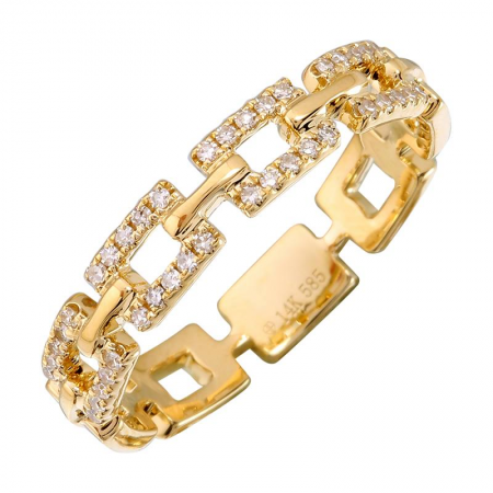 Gold Link Diamond Ring