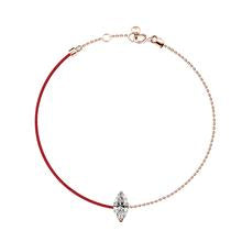 Nogama Fancy Diamond Chain/Silk Cord Bracelet