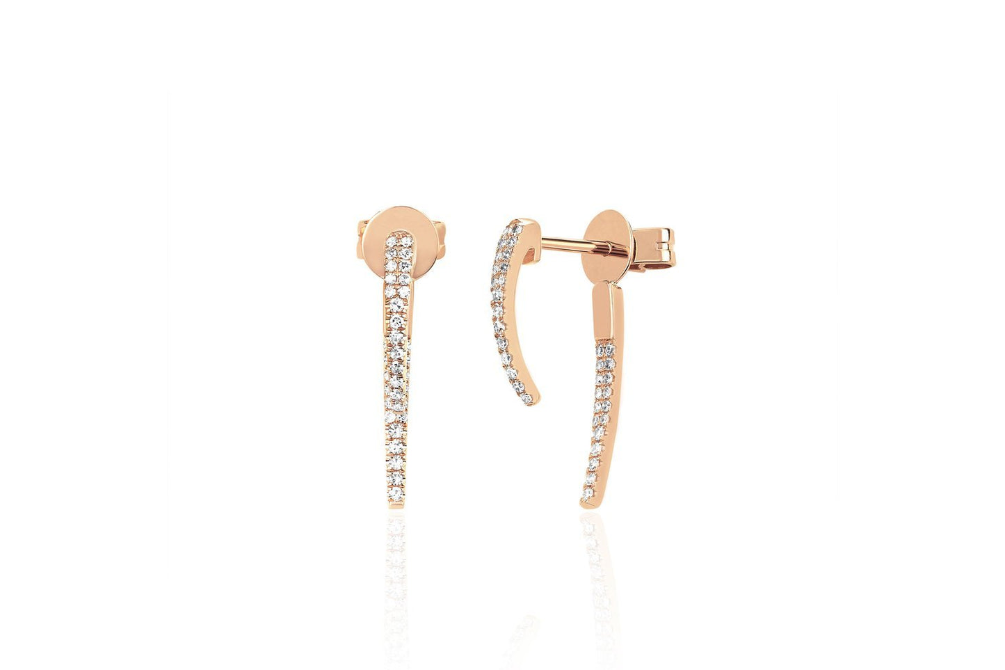EF Collection Diamond Hook Earrings