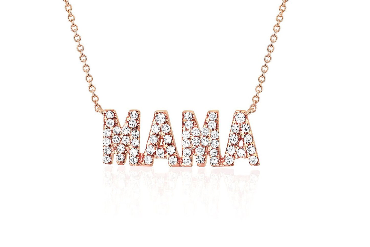 EF Collection Diamond MAMA Initial Necklace