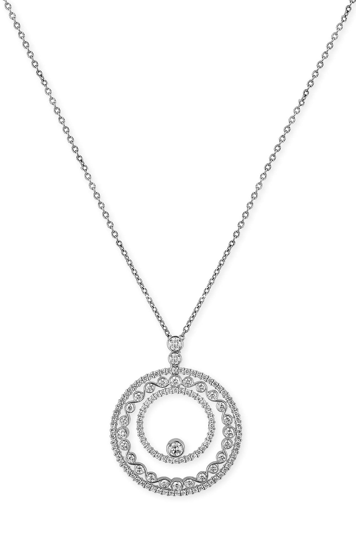 Jack Kelege 18k White Gold Diamond Pendant