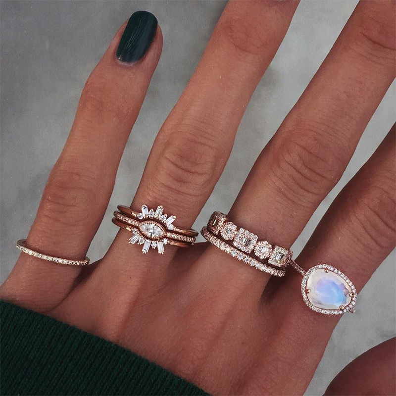 De Luna 2.20 Ct Three Stone Princess Cut Diamond Engagement Ring 14k G SI1  GIA | eBay