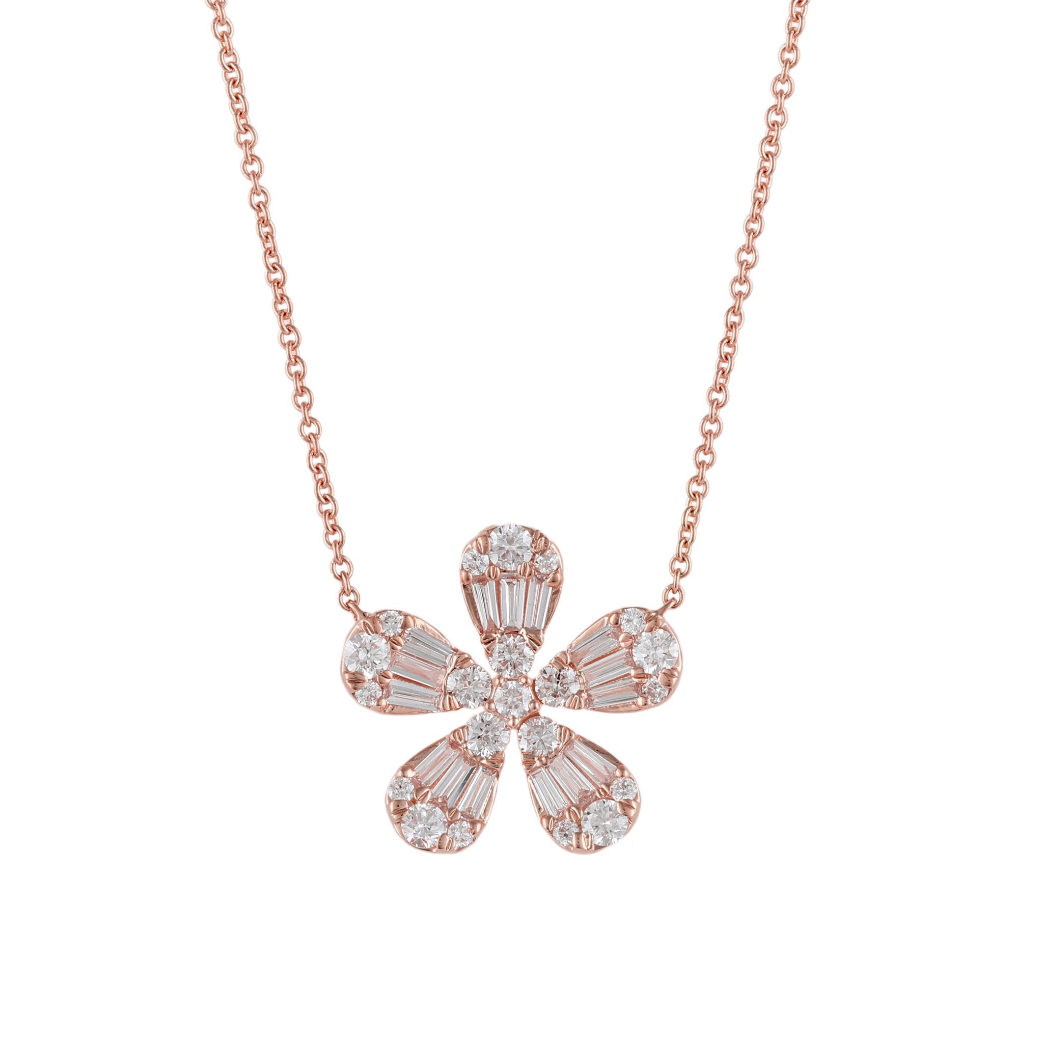 Noguchi Bijoux | Diamond Flower Yellow Gold Necklace at Voiage Jewelry