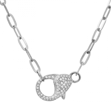 Diamond Lobster Clasp link Necklace